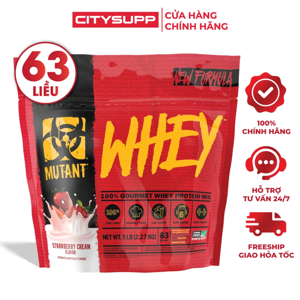 MUTANT WHEY 2.3KG | 100% Whey Protein, 22g Protein, 10.4 g EAAs & 5g ...