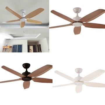 Quạt trần 5 cánh,Quạt trần không đèn lắp phòng khách,ngủ,bếp động cơ DC tiết kiệm điện 6 tốc độ gió,đảo chiều kèm khiển