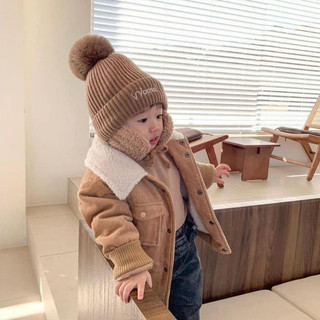 Mũ Len Bịt Tai THÊU TÊN Siêu ấm Cho Bé 2 đến 8 tuổi, Mũ Len dệt kim lót lông, bịt tai siêu ấm phcng cách Hàn Quốc