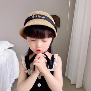 Mũ cói THÊU TÊN cho bé 1 đến 5 tuổi , mũ thêu tên theo yêu cầu cho bé siêu xinh