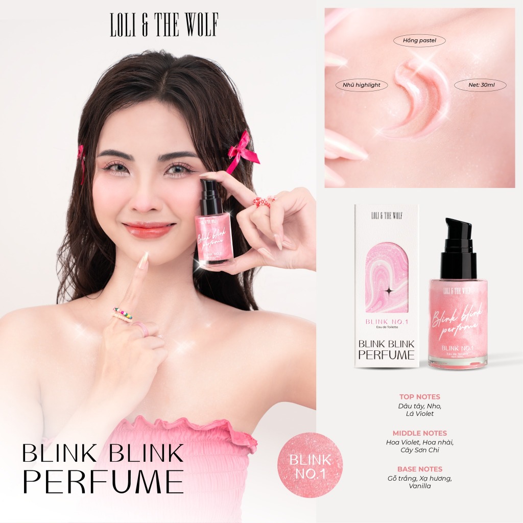 Ảnh Gel Nhũ Kim Tuyến Loli & The Wolf On Lấp Lánh Hương Nước Hoa - Blink Blink Perfume Hương Thơm Ngọt Ngào Lôi Cuốn 30ml 4