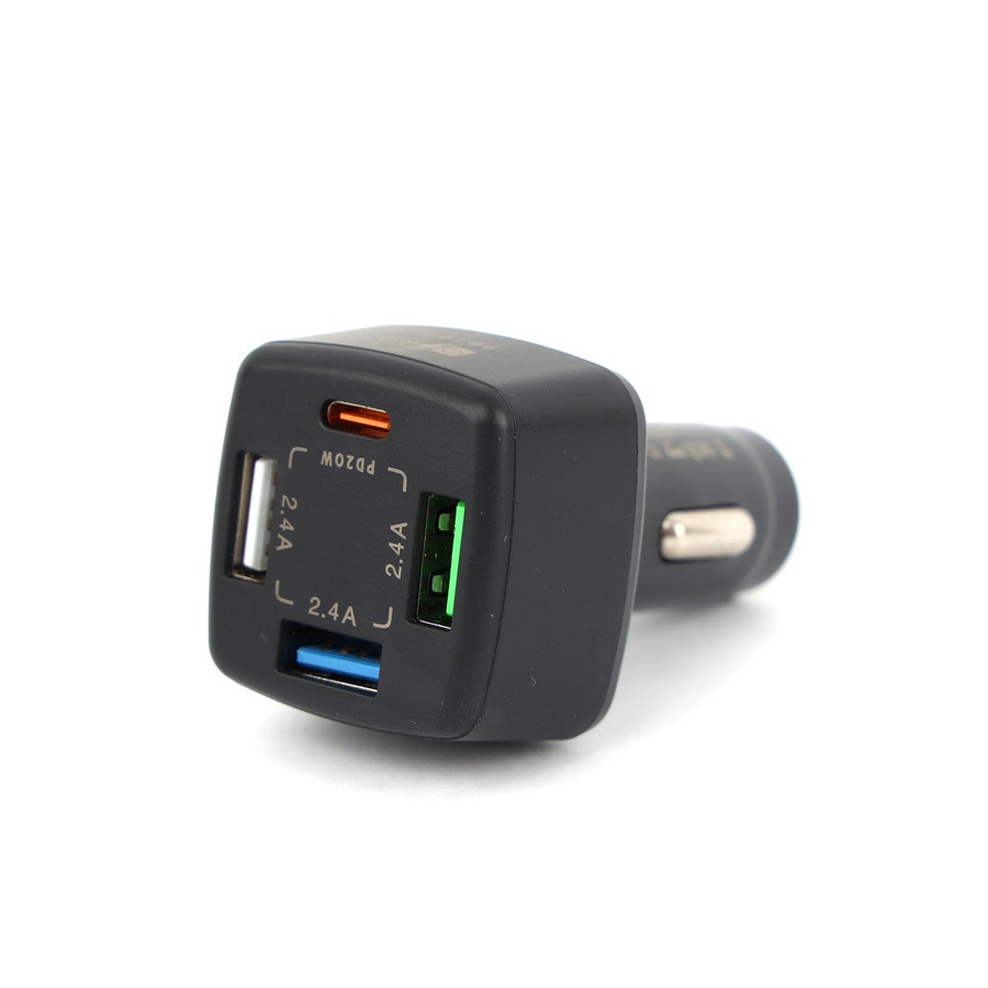 Tẩu Sạc 3 Cổng USB 2.4A 10W Và 1 Cổng Type C PD20W CIND