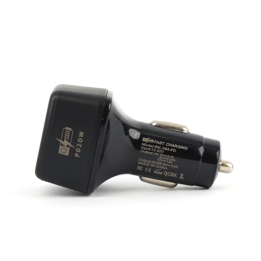 Tẩu Sạc 3 Cổng USB 2.4A 10W Và 1 Cổng Type C PD20W CIND