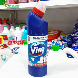 Combo 2 Chai Tẩy Bồn Cầu Vim Diệt Khuẩn Xanh Biển 500ML