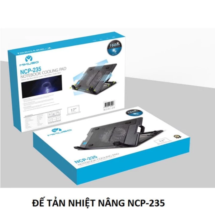Đế Tản Nhiệt Laptop Nâng NCP-235 (1 Quạt Lớn) và Đế Tản Nhiệt Laptop X3, 2 Quạt. NL