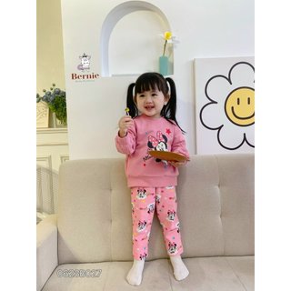 Bộ dài cotton họa tiết xinh xắn cho bé gái 1-6 tuổi (9-23kg) N013