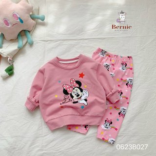 Bộ dài cotton họa tiết xinh xắn cho bé gái 1-6 tuổi (9-23kg) N013