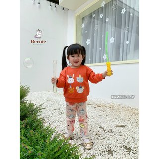 Bộ dài cotton họa tiết xinh xắn cho bé gái 1-6 tuổi (9-23kg) N013