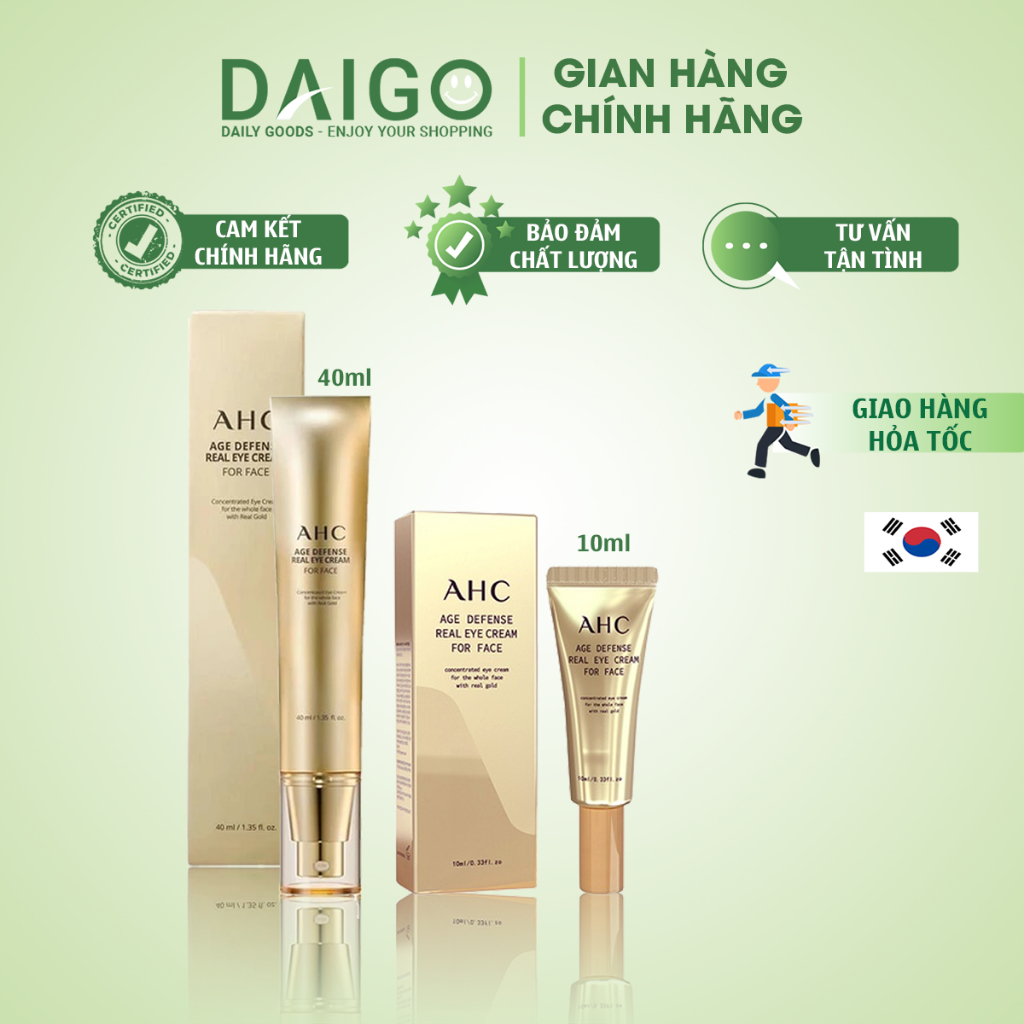 [Hỏa tốc] Kem dưỡng mắt AHC Age Defense Real Eye Cream For Face 10ml