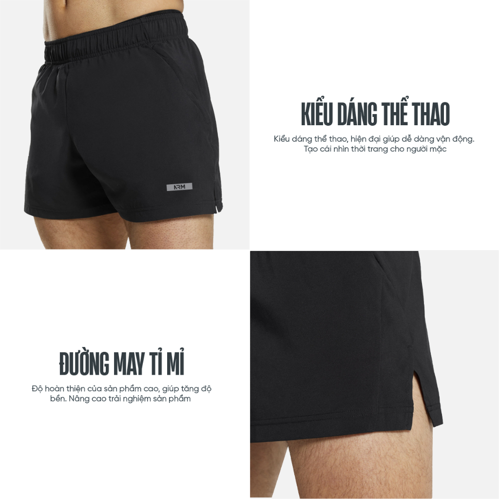Quần Thể Thao Nam ARM Sportwear 5 Inch Function siêu nhẹ, tập gym, chạy bộ, vận động thoải mái