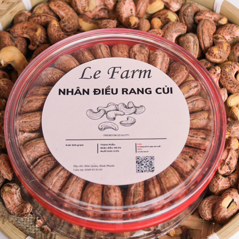 Hạt điều rang muối nguyên hạt xếp hoa LE FARM | Shopee Việt Nam