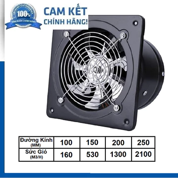 Quạt Hút Gió, Quạt Thông Gió , Hút Mùi Nhà Bếp , Nhà Vệ Sinh , Phòng Ngủ FD-100, FD-150 , FD-200, FD-250