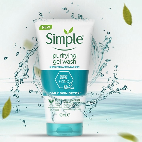 Ảnh Sữa Rửa Mặt Simple giúp kiềm dầu và ngừa mụn cho da dầu mụn 150ML - Xanh Dương 3