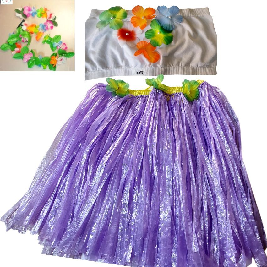Bộ Váy Tua Rua Hawaii Cho Bé - Trang Phục Tái Chế Từ Dây Nylon - Biểu Diễn Văn Nghệ Thời Trang
