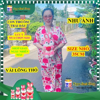 GẤU BÔNG CON THỎ ÔM TRÁI DÂU SIÊU DỄ THƯƠNG ĐẸP NHƯ ẢNH - MUA CHỌN SIZE [NGỌC SUSI]