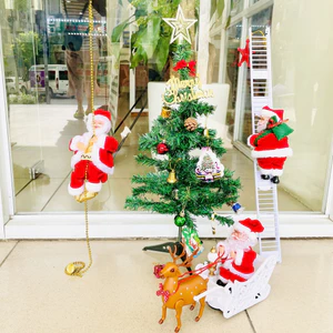 Đồ chơi ông già Noel leo dây, lộn nhào, leo thang, chui ống khói - Quà tặng cho bé