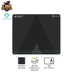 Bàn di chuột gaming Asus ROG Hone Ace Aim Lab Edition, chất liệu vải cao cấp, phủ nano chống thấm, đế cao su chống trượt