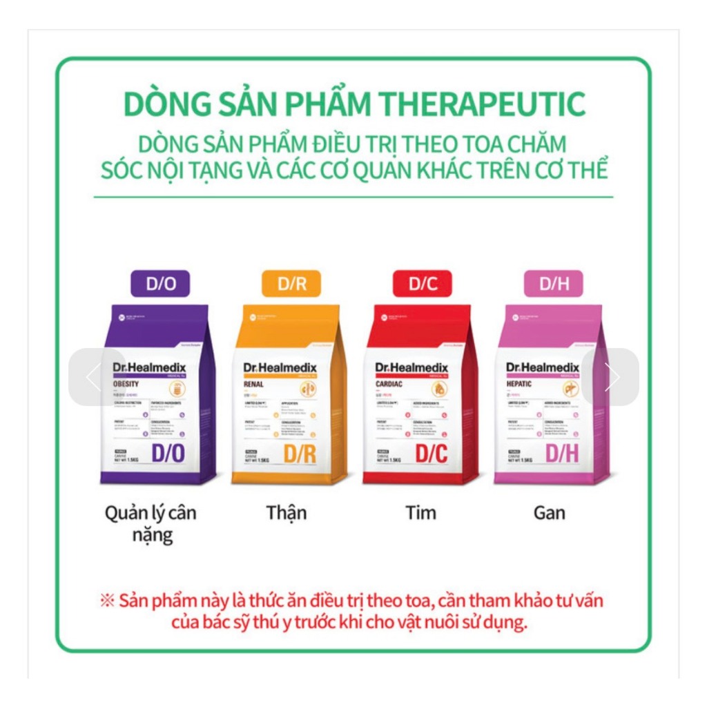 [1.5kg] Hạt Cho Chó Trưởng Thành (Adult) Dr.Healmedix Hỗ Trợ Sức Khỏe HYPOALLERGENIC & URINARY