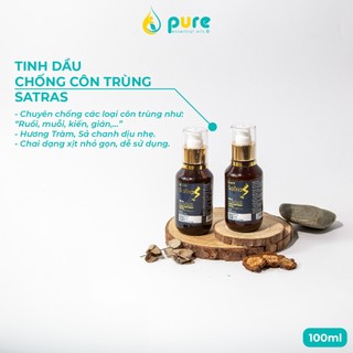 Hợp Chất Tinh Dầu Chống Côn Trùng SaTras - Đuổi mọi loại côn trùng, An toàn cho bé và mẹ