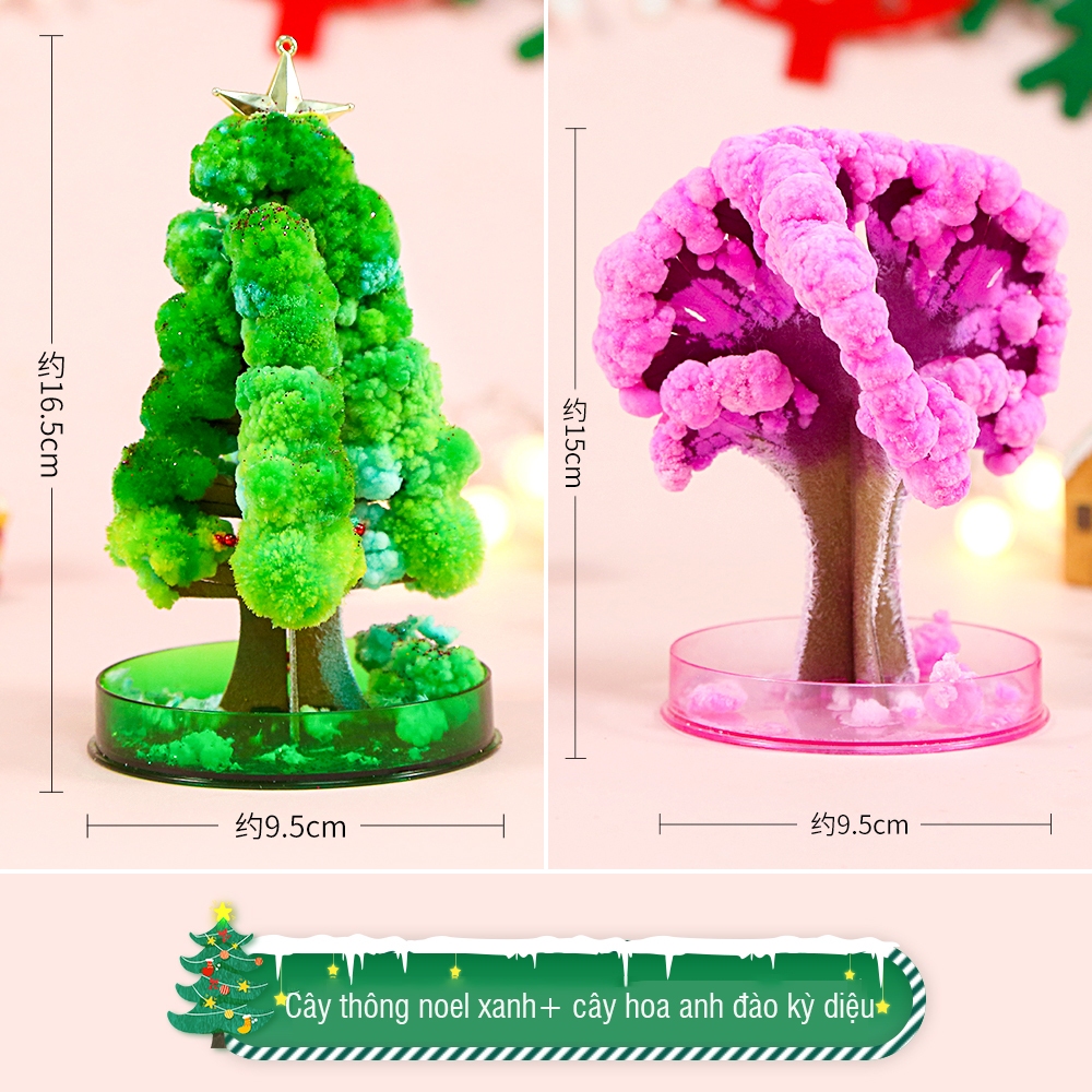 Cây thông Noel tuyết tự nở,cây đào ma thuật tự nở quà tặng giáng sinh cho bé - Cây thông trang trí để bàn