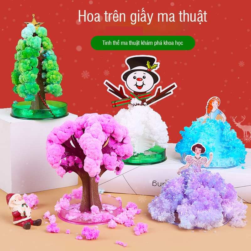 Cây thông Noel tuyết tự nở,cây đào ma thuật tự nở quà tặng giáng sinh cho bé - Cây thông trang trí để bàn
