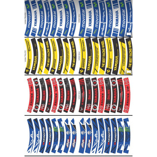 40 bộ tem mâm trùm xe máy 16 miếng full 2 bánh trước sau. Decal trùm vành