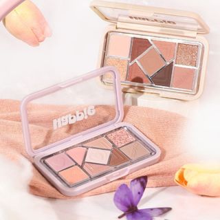 Bảng Phấn Mắt Hold Live 9 Ô Happie lấp lánh Happie Trái Tim HL630 bảng mắt lên màu chuẩn bền màu lâu trôi chính hãng 10g