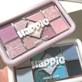 Bảng Phấn Mắt Hold Live 9 Ô Happie lấp lánh Happie Trái Tim HL630 bảng mắt lên màu chuẩn bền màu lâu trôi chính hãng 10g