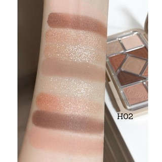 Bảng Phấn Mắt Hold Live 9 Ô Happie lấp lánh Happie Trái Tim HL630 bảng mắt lên màu chuẩn bền màu lâu trôi chính hãng 10g