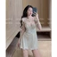 HT119 Váy ngủ sexy cánh tiên phối ren hoạ tiết kèm ĐỆM LÓT,đồ ngủ lụa xoè nhẹ tôn dáng HT119