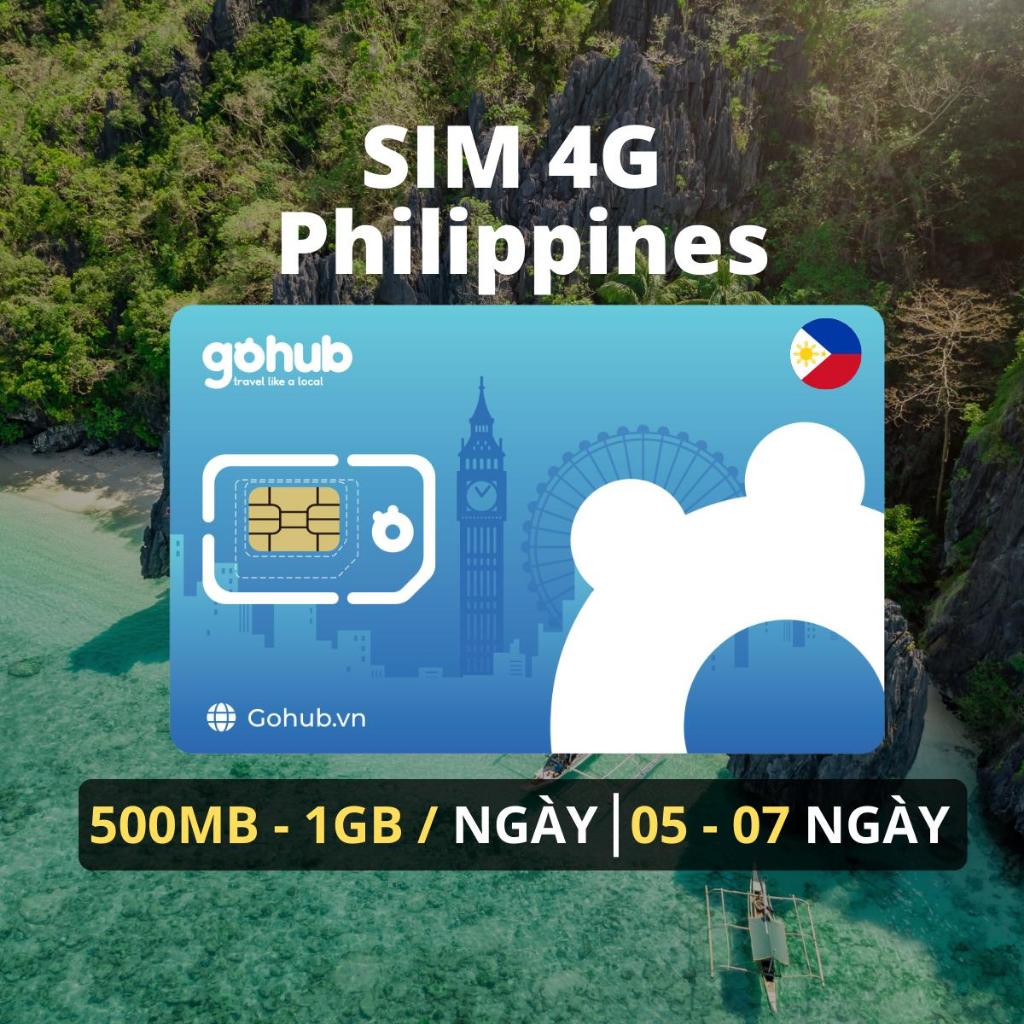[GOHUB] SIM 4G du lịch Philippines - Gói theo ngày (5 - 7 ngày) - Tặng ...