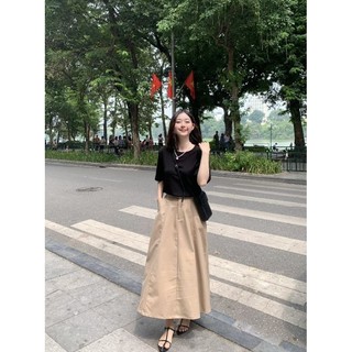 Chân váy kaki dáng xoè thiết kế Ma Vie