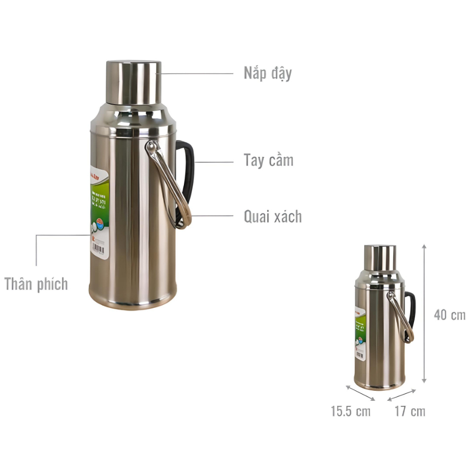 Ảnh Phích đựng nước inox 3,2 lít inox Rạng Đông - Model: RD-3240 ST1 4