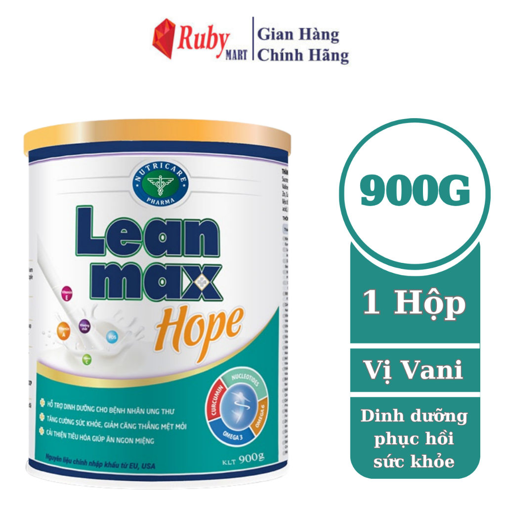 [DateT6/26] Sữa bột Lean Max Hope 900g giúp bồi bổ cơ thể tăng cường ...