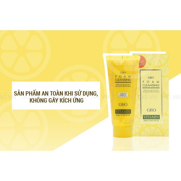Ảnh Sữa rửa mặt trắng da Geo Vitamin Foam Cleansing 120ml 3