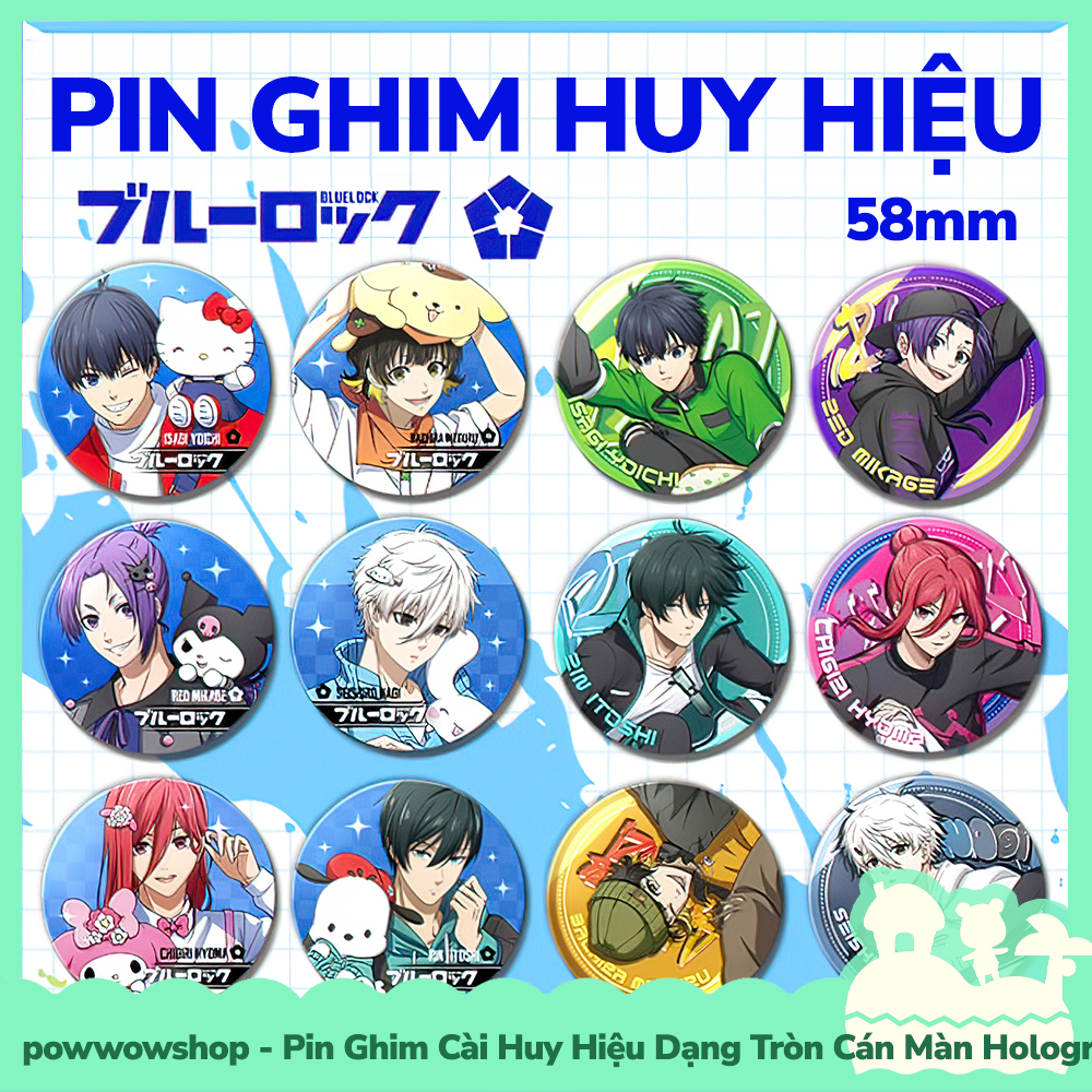 [Sẵn VN - Hỏa Tốc] Huy Hiệu Pin Ghim Dạng Tròn 58mm Cài Áo / Túi / Balo ...