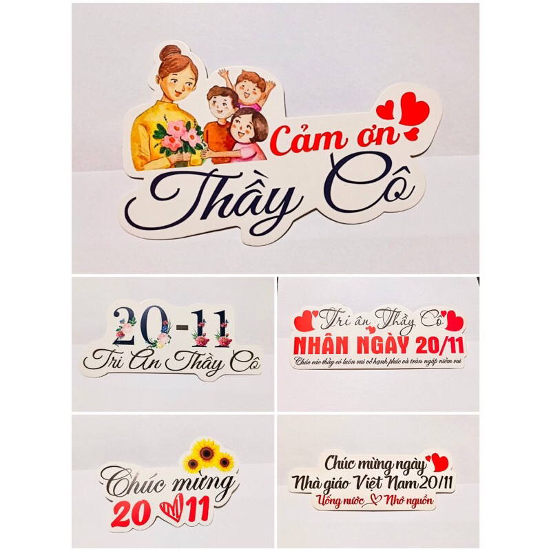 Banner, tag cài thiệp,hoa,lãng hoa chủ đề 20/11 (MẪU NGẪU NHIÊN ...