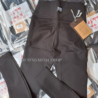 Quần legging cạp cao 10cm kiểu W.Ang – Chất U mì co giãn tốt, ôm dáng, tôn vòng eo, thoải mái vận động