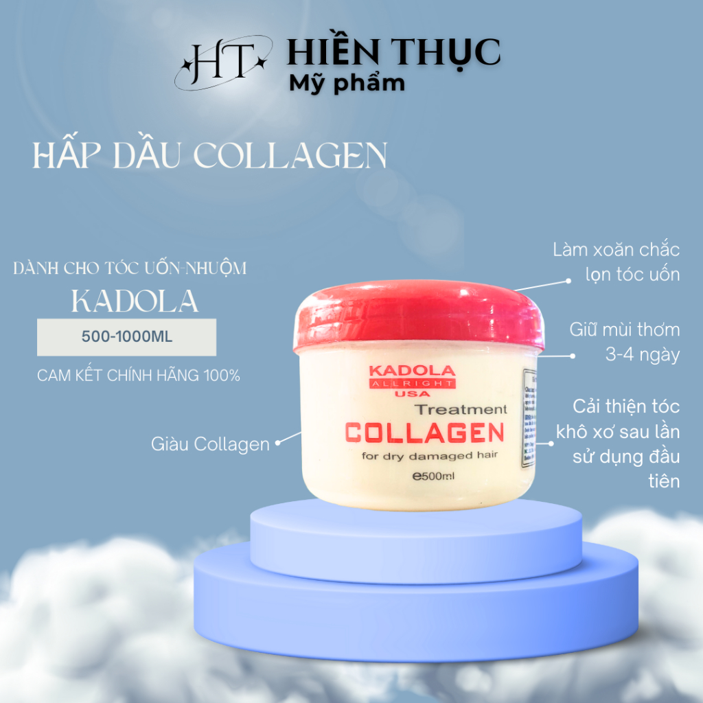 Hấp dầu dưỡng tóc KADOLA phục hồi tóc hư tổn Hấp dầu cấp tốc - Hấp dầu Collagen - Hấp dầu 7 phút