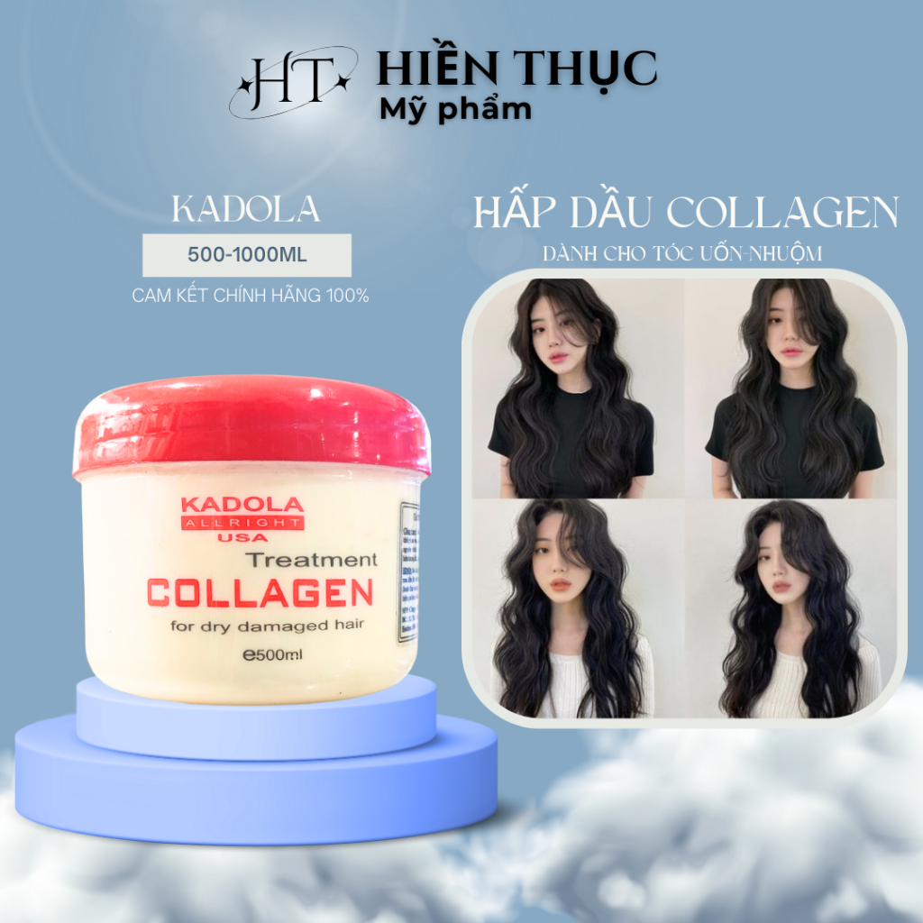 Hấp dầu dưỡng tóc KADOLA phục hồi tóc hư tổn Hấp dầu cấp tốc - Hấp dầu Collagen - Hấp dầu 7 phút