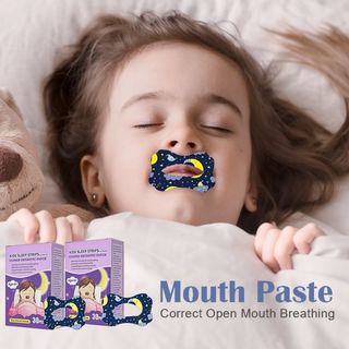 Hộp 30 miếng dán chỉnh hình chống ngáy ngủ, ngủ há miệng vật liệu thân thiện. Miếng dán chống ngáy, nghiến răng vật lý