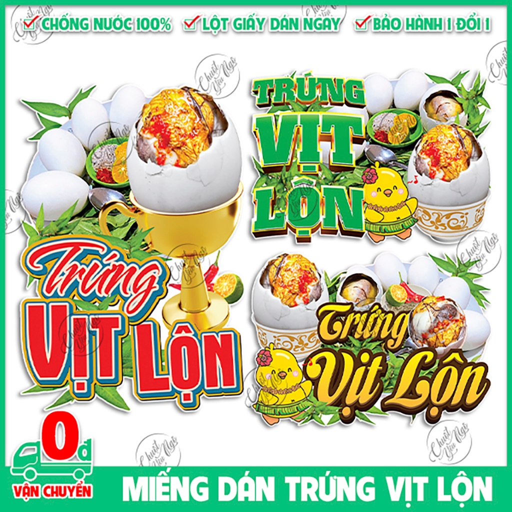 Miếng dán hột TRỨNG VỊT LỘN sticker trang trí xe đẩy dán tường decal ...