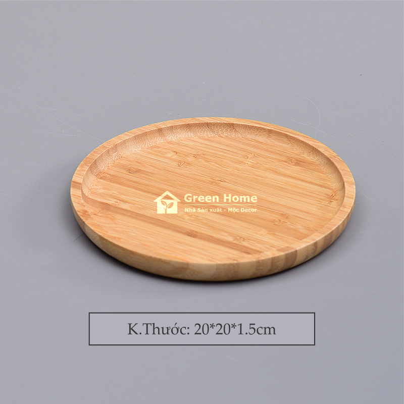 Khay Gỗ Tre Decor Hình Tròn Đĩa Gỗ Tre Tự Nhiên Cao Cấp Nhiều Kích Thước Lựa Chọn Cho Gia Đình