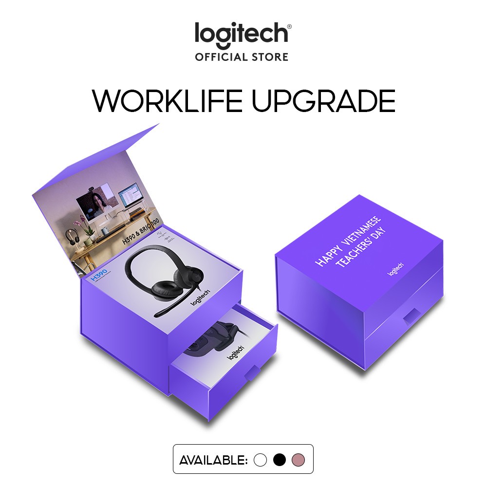 Combo Logitech Teacher Day Tai nghe Logitech mic chống ồn H390 và ...