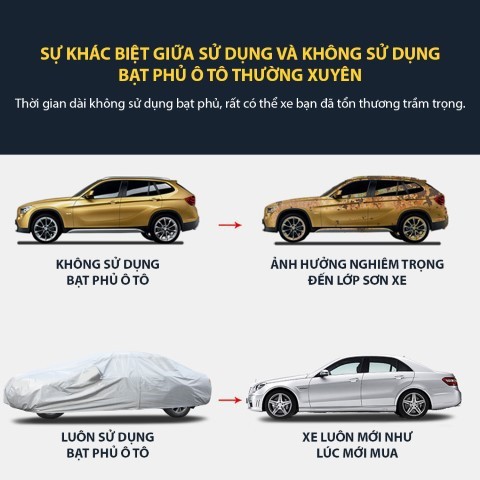 Bạt che phủ xe Mitsubishi Xpander - Hàng 3 lớp tráng nhôm chống nóng, chống xước, chống nước cao cấp