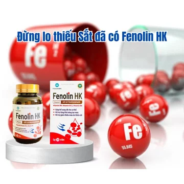 Fenolin HK Hỗ trợ tăng tạo máu ,hỗ trợ giảm thiếu máu do thiếu sắt Bổ sung sắt cho người thiếu máu.