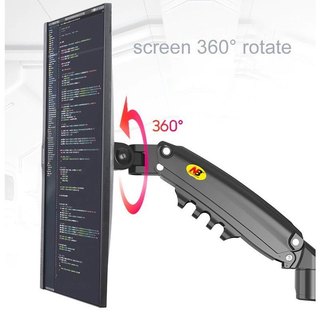 Giá Treo Màn Hình NB H100 17 - 30 Inch - Tay Treo Màn Hình Máy Tính Gắn Bàn Xoay 360 Độ
