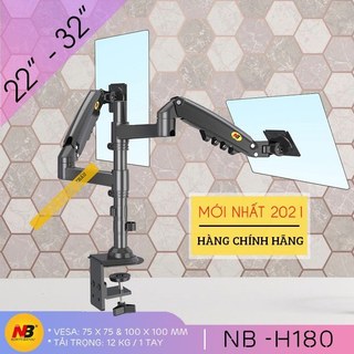 Giá Treo 2 Màn Hình NB - H180 17 - 30 Inch - Tay Treo Màn Hình Kép Xếp Màn Trên Dưới
