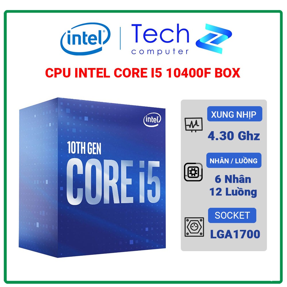 CPU Intel Core i5 10400F New Box Bảo Hành 3 Năm | Shopee
