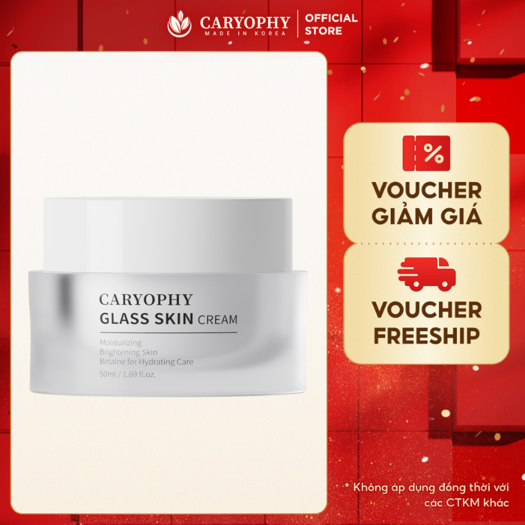 Kem dưỡng trắng cấp ẩm Caryophy Glass Skin Cream 50ml